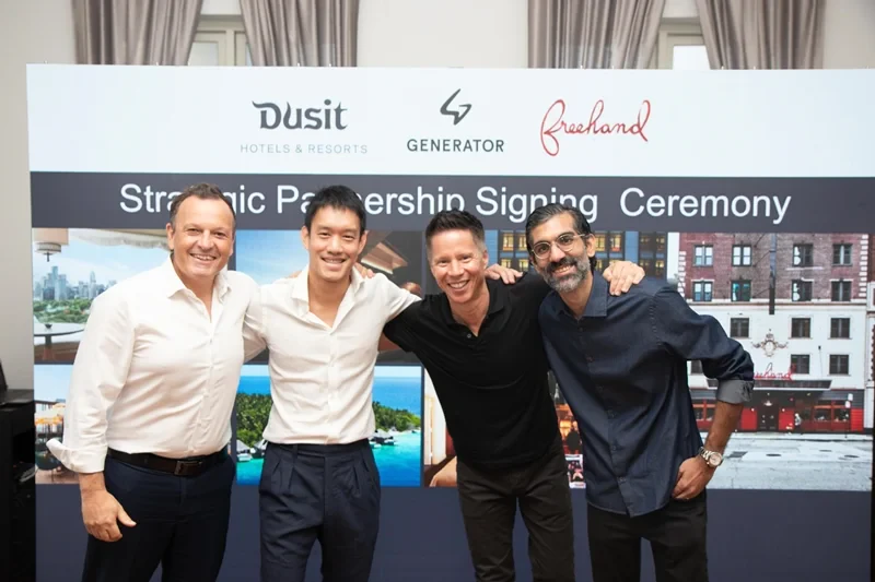 Dusit Hotels and Resorts and Generator and Freehand Hotels enter strategic development partnership to boost global expansion in new markets