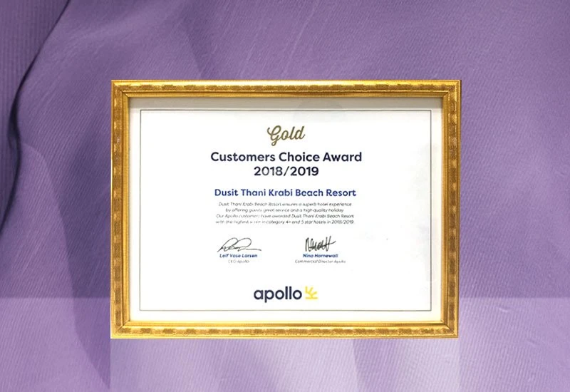 Dusit Thani Krabi Resort - Apollo's "Customers choice award 2019"