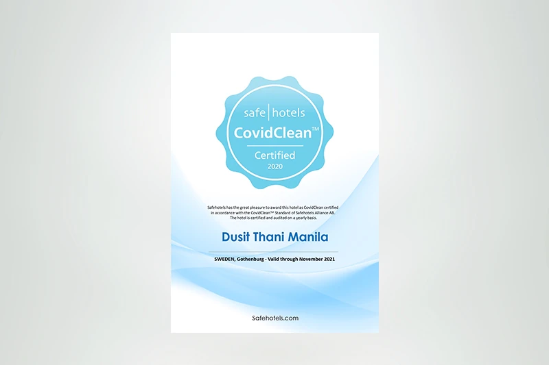 Dusit Thani Manila -COVID Clean Certified 2020