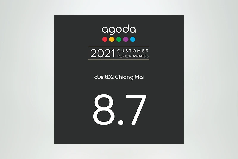 dusitD2 Chiangmai - 2021 Customer Review Awards from Agoda.com